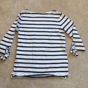 Striped boatneck shirt